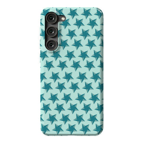 Teal Star Pattern Phone Case